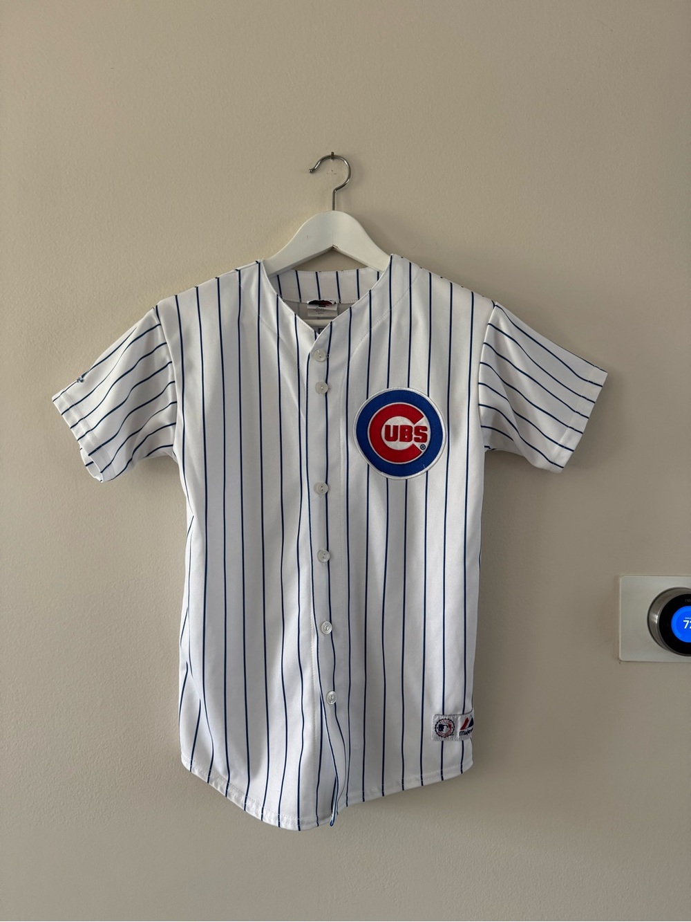 Majestic - Chicago Cubs Baseball Derrek Lee Jersey Pinstripe with Team Patch